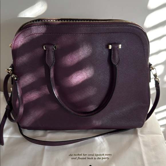 Kate Spade Purple Crossbody Bag with Smooth Material and Long Strap - Picture 5 of 8